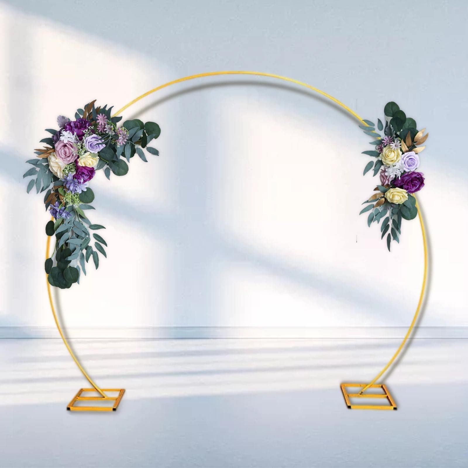 Künstlicher Blumenbogen Lila Rosenbogen Blumen Girlande Blumekranz Hochzeits Hintergrund Ausstellung