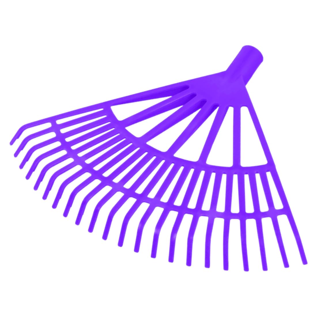 SolaDirect Garden Rake - 45 cm / 22 Tine Wide Plastic Head - Lightweight & Durable Leaf & Grass Rake for Quick Lawn Cleaning, Ideal for Garden, Lawn & Outdoor Raking Tool