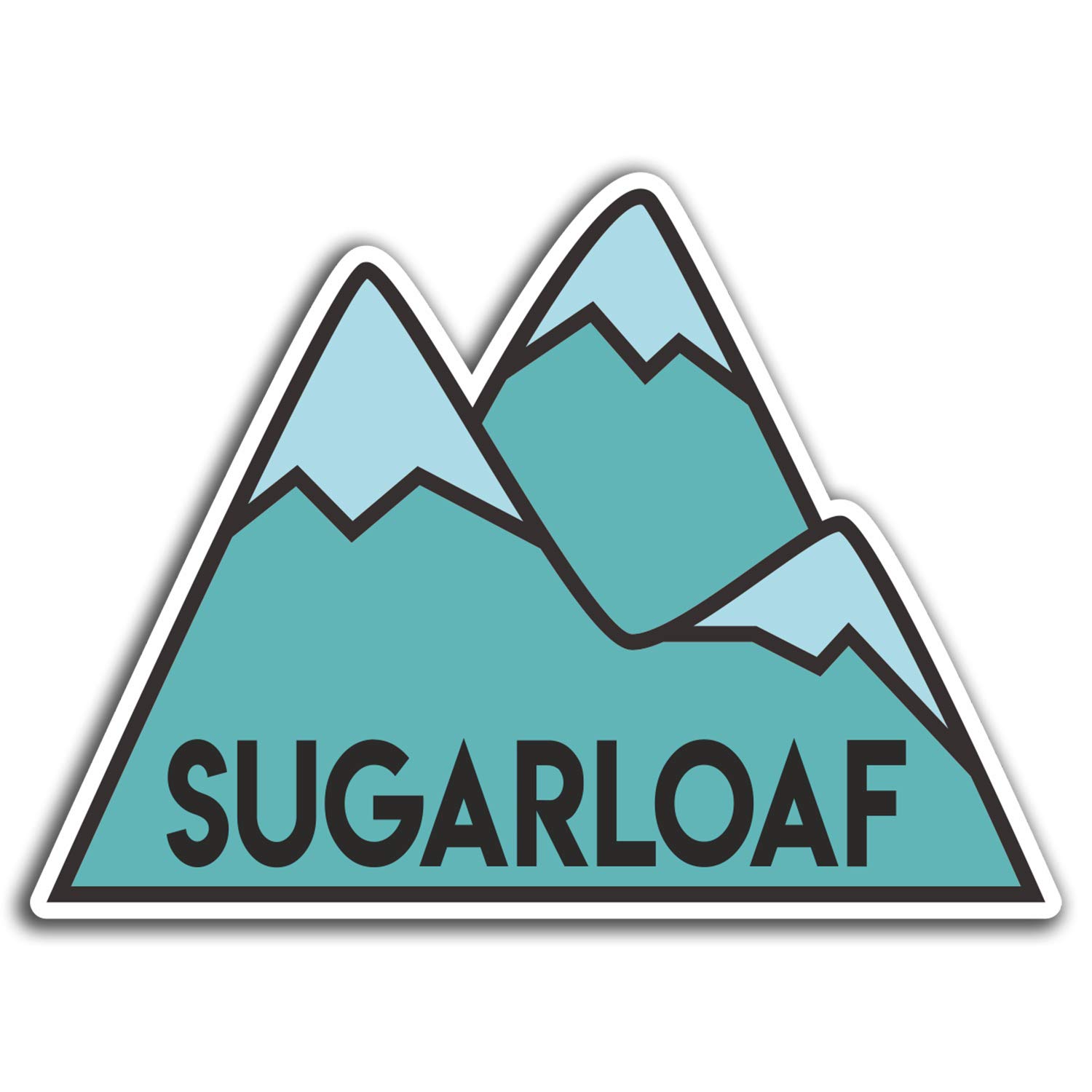 Destination Vinyl Ltd Multi 2 X 10Cm Sugarloaf America Vinyl Stickers - Travel Sticker Laptop Luggage #32131 (10Cm Wide)