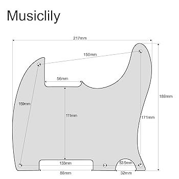 Amazon | Musiclily 5穴 Esquire エスクワイヤー型ピックガード