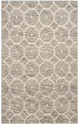 Miniatura 3 de MARTHA STEWART x SAFAVIEH MSR2560A - Alfombra de lana hecha a mano de 8 x 10 pies, grismarfil