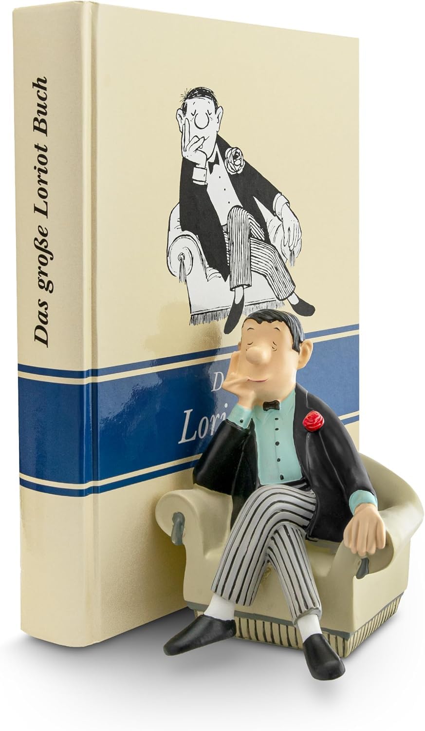 Loriot Buchstütze ''Herr im Sessel 14 cm, ca. 1 kg • 67521 • Büro • Geschenke • Weihnachtliches • Objekte
