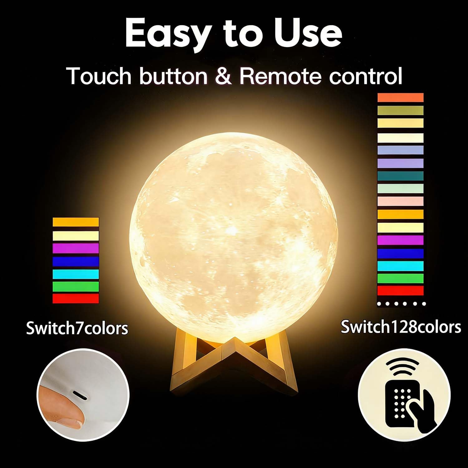 MYKJpuzzle Luna lampada personalizzata con Foto e testo 3D 16