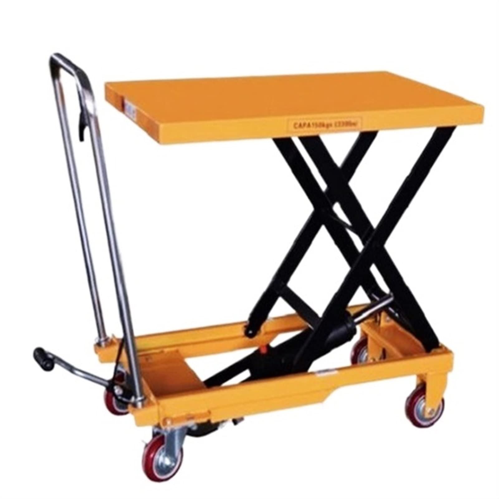 PT150 Hand Push and Pedal Hydraulic Lifting Platform Truck Manual Mould Lifting Platform Car Mobile Platform Lift Truck