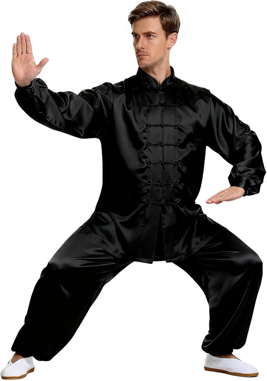 Funny World Tai Chi Clothing Kung Fu Uniform Tang Suit Men Hanfu Chinese Traditional Clothes Long Sleeve Suit