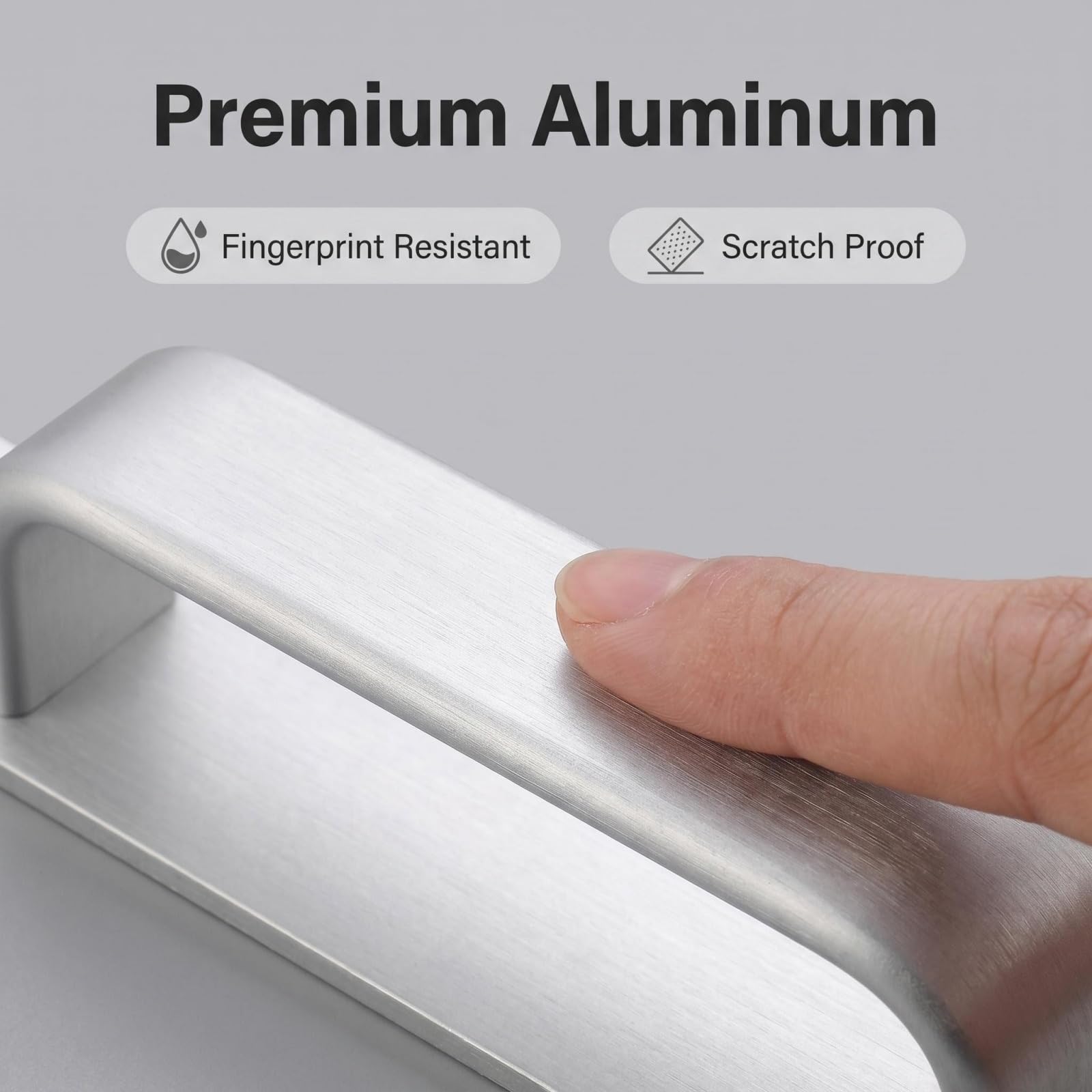 Maniglie per porte, in lega di alluminio, confezione da 20 maniglie dritte impermeabili e antiruggine, per mobili da cucina, armadi, mobili per la casa, include accessori per l'installazione