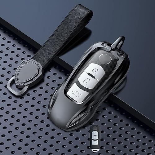 Miniatura 3 de Carcasa protectora de metal de aleación de zinc para llavero de automóvil compatible con Mazda 3, 6, 8, Miata, MX-5, CX-3, CX-5, CX-7, CX-9, carcasa