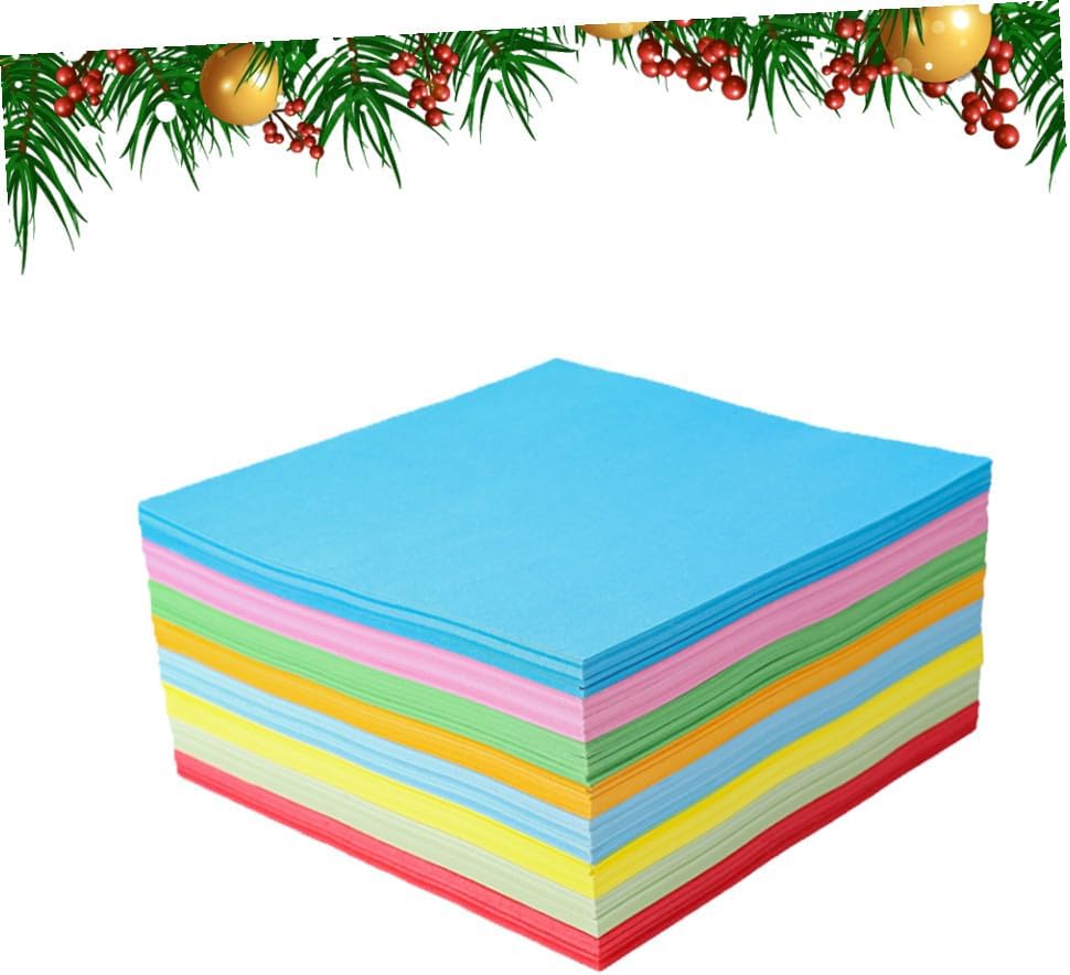 Angoily 500pcs Colorful Origami Paper for DIY Crafting Ten Color Mixed Folding Handwork Paper Safe Material for Kindergarten Art Projects and School Supplies