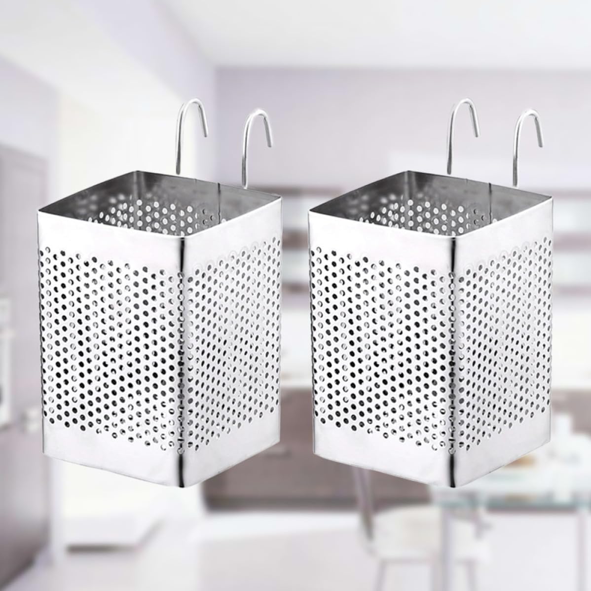 COHEALI 2pcs Stainless Steel Chopsticks Holder with Drain Holes
