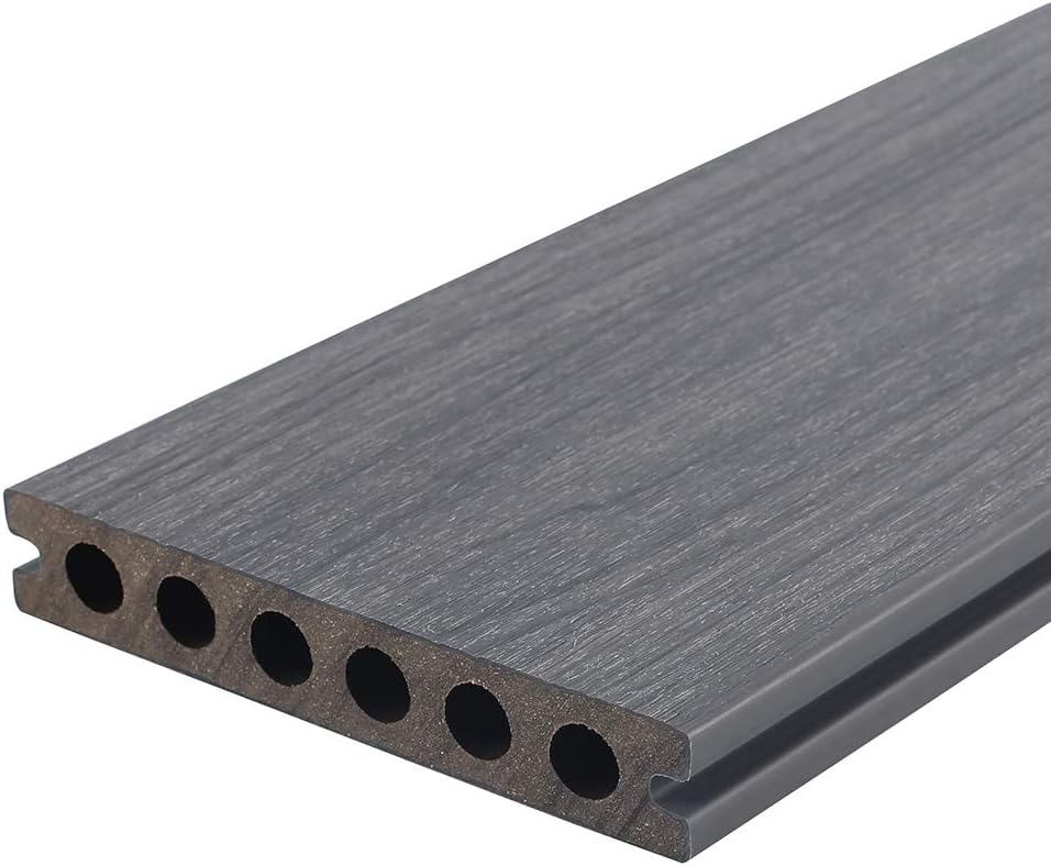 NewTechWood UH02-8-LG Composite Decking, Westminster Gray