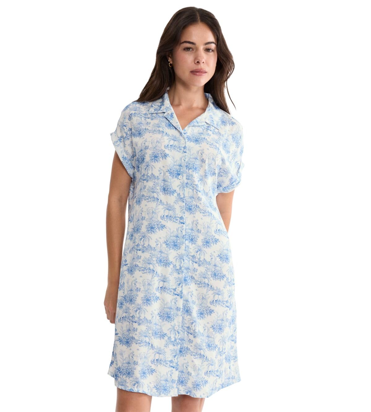 Triumph Women's Boyfriend Fit Ndw X Nightgown, Blue-Light Combination, 16