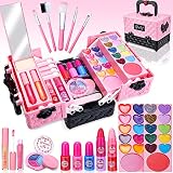 Lubibi Juego de Maquillaje Lavable para niños con Caja de Maquillaje, Kit de cosméticos Reales de Seguridad Probada para niños, Juguete de Regalo de cumpleaños y Navidad para niñas de 4-8