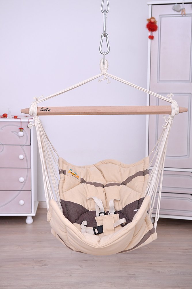 Unbekannt Lola Bella Chica Cappuccino Oeko-Tex 100 Luxus Babyhängematte Babywiege Kinderhängesessel