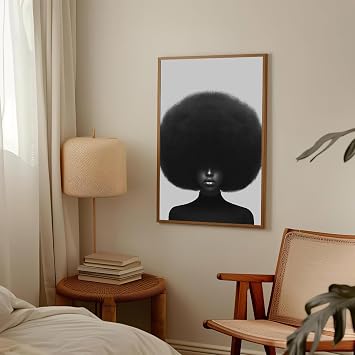 Minimalist Women Picture Print Black People Poster 16x24 Inch Unframed