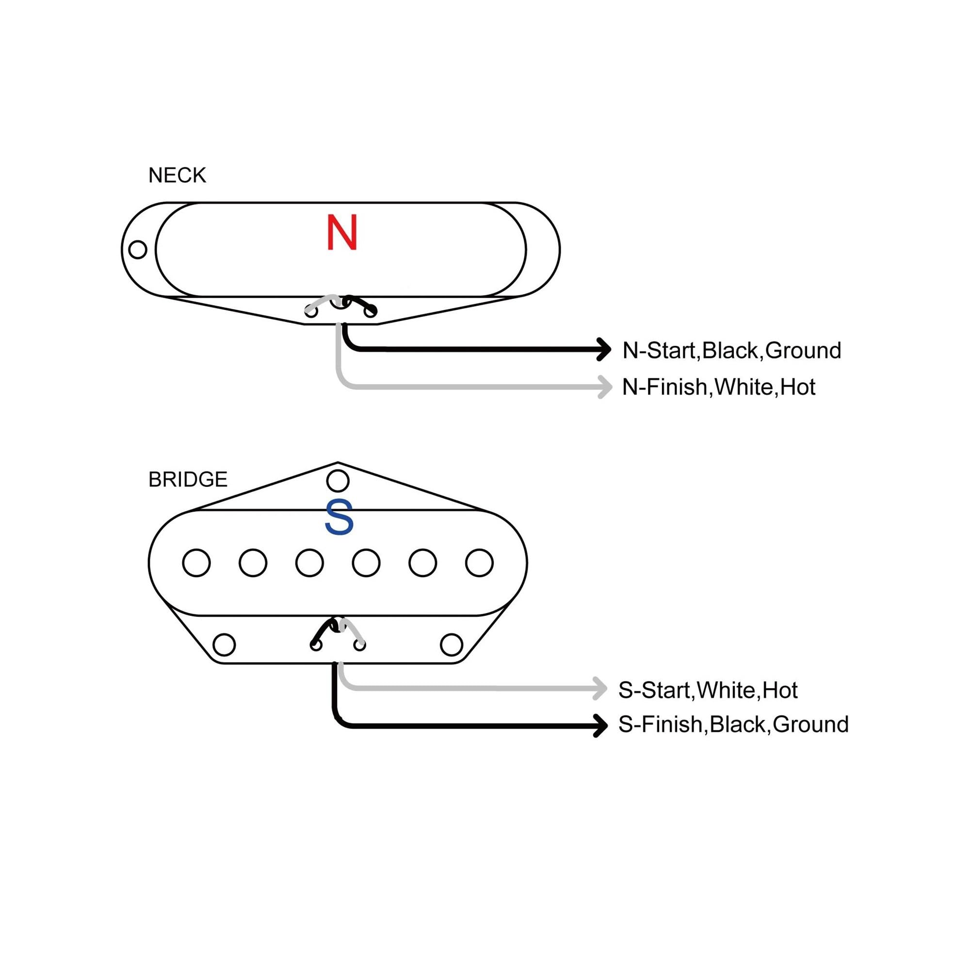 Klassischer Alnico 5 Single Coil Hals Und Steg Tonabnehmer Im Retro Stil Für E Gitarren(1 Pc Neck)