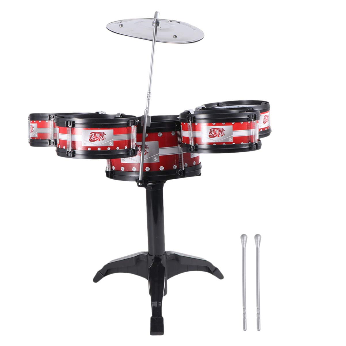 1pc Set Jazz Drum Toddler Rock Drum Sticks Cymbal Drum Electronic Drum Kit  Electronic Kits for Kids Junior Drummer Kit Kids Drum Toys Mini Toy Puzzle