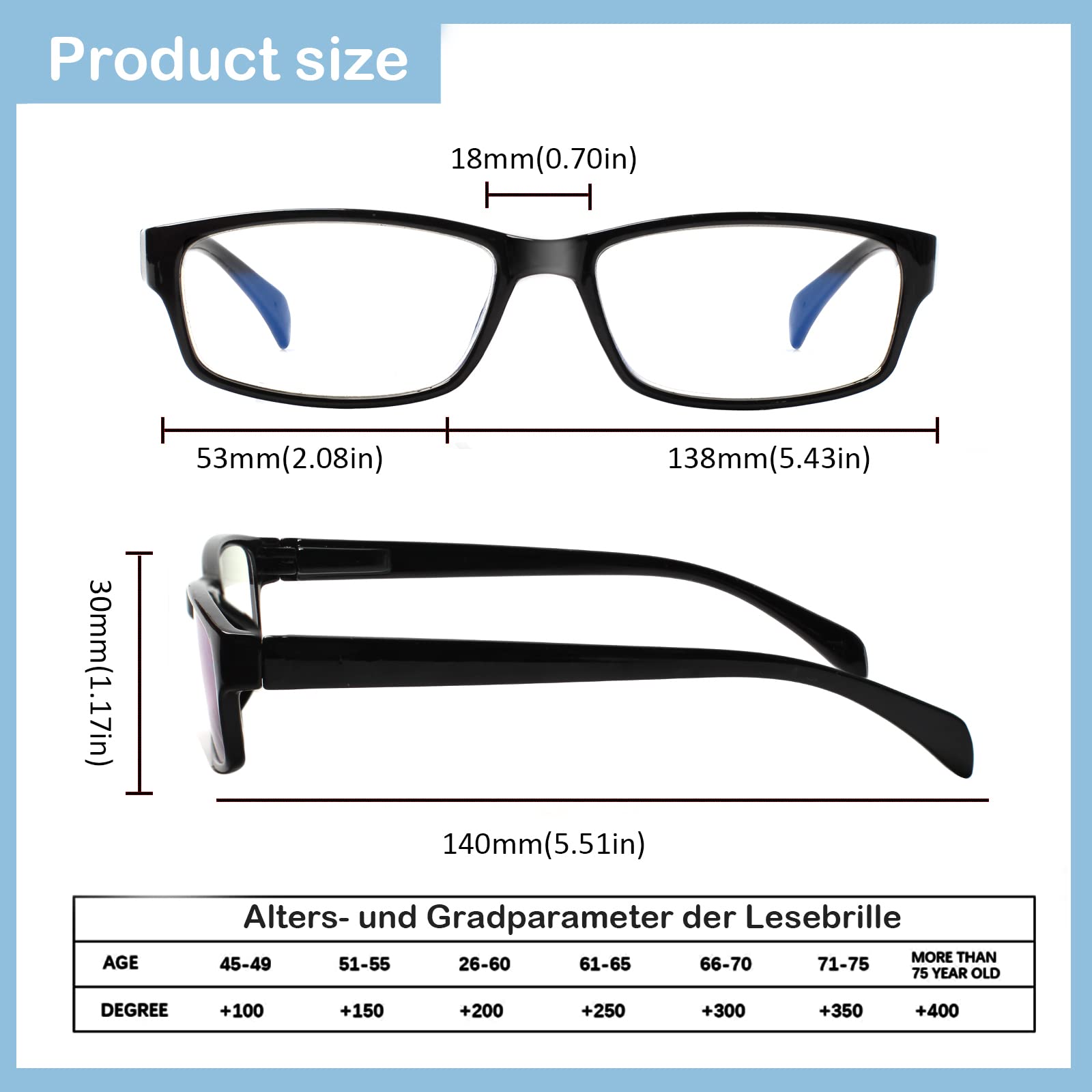 Kerecsen 6 Pack Fashion Reading Glasses for Women Men Blue Light Blocking Anti UV Readers with Spring Hinge - Image 2