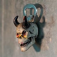 Vista 2 de 4 abridores de botellas con cabeza de calavera, abridor magnético de botellas de cerveza para nevera, barman en casa, restaurante, Halloween