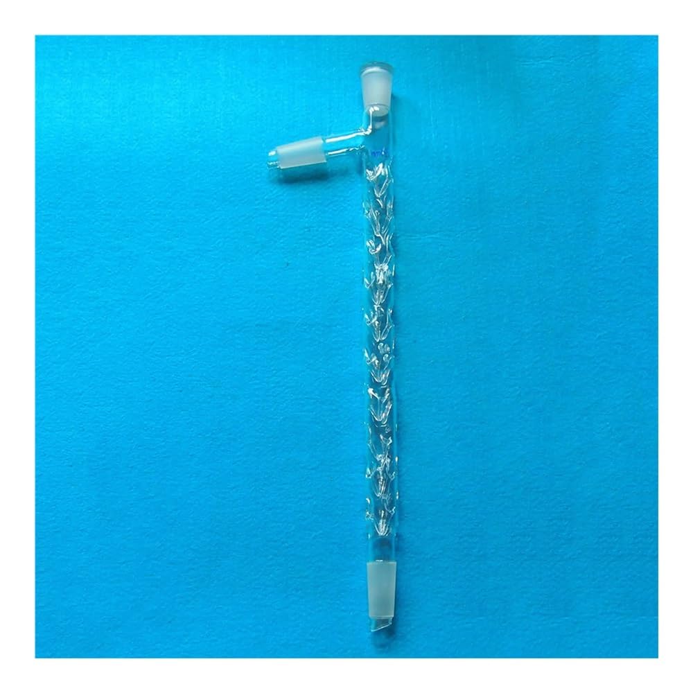 Equipos y suministros de laboratorio Columna de destilación vidrio 24/40 300 mm con brazo lateral, cristalería química laboratorio