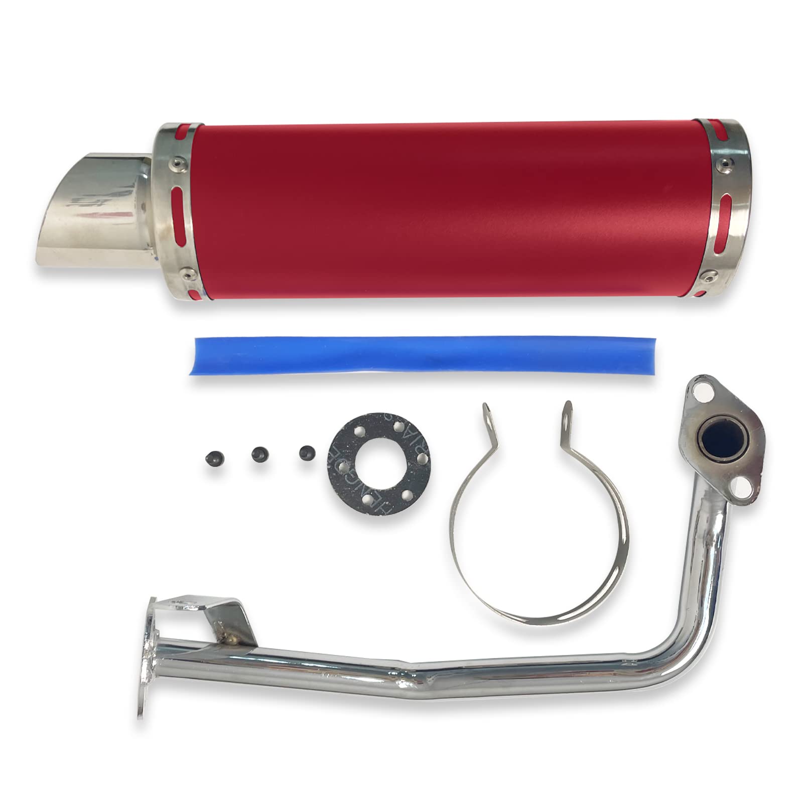 CLEOexhaust system muffler 50cc scooter 139QMA 139QMB exhaust system muffler of four stroke engine (red)