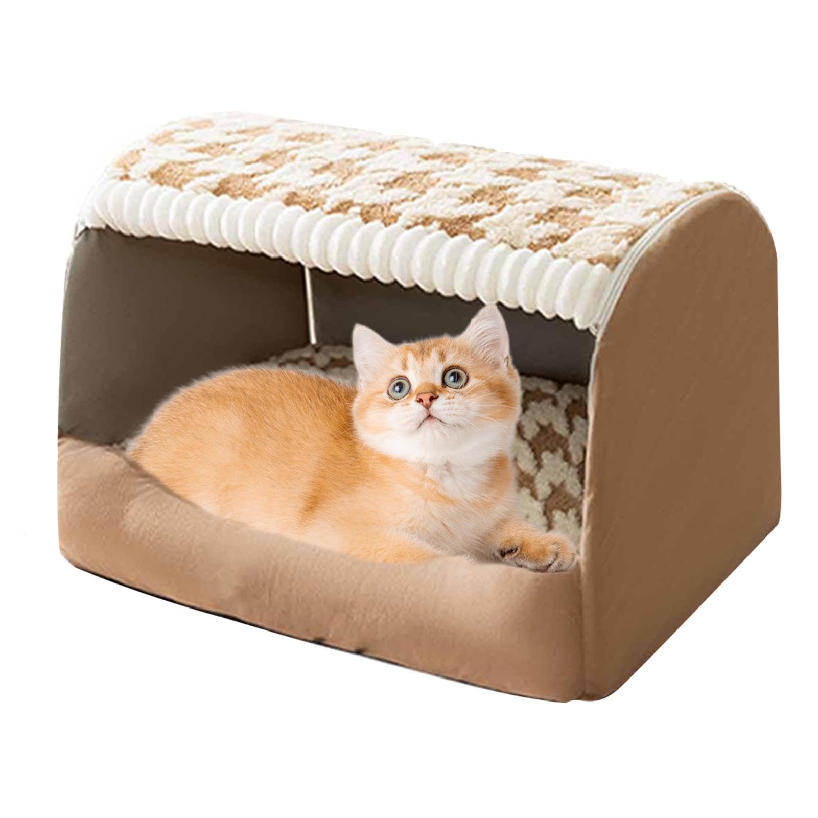 Gemütliches kleines Haustierbett | Indoor Kätzchen Versteck | Rutschfestes wasserdichtes Katzenhaus | Haustierbett für Indoor-Katzen, bequemes Katzenzubehör, perfektes Versteck für Katzen und Kätzchen