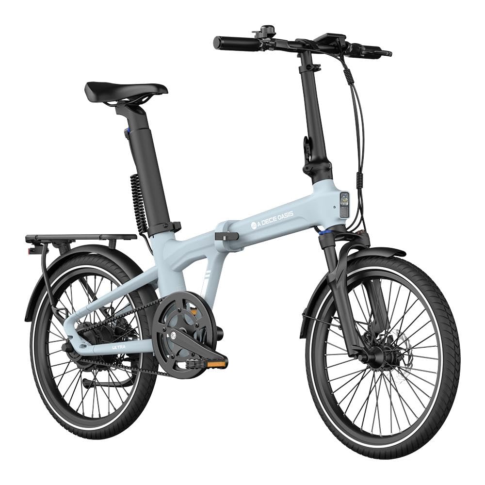 A Dece Oasis ADO E-Bike Air 20Ultra(2026) E-Fahrrad Faltbar, klapprad Riemenantrieb,Citybike, Automatische 3-Gang Nabenschaltung-interne Schaltung, Hintermotor,ADO APP+NFC ebike Damen/Herren,StvzO