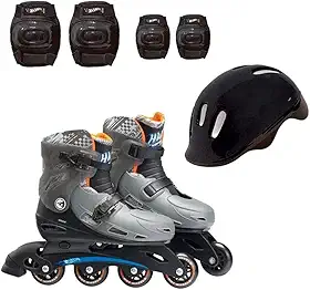 Patins Hot Wheels Ajustável 37 a 40 com Acessórios Fun