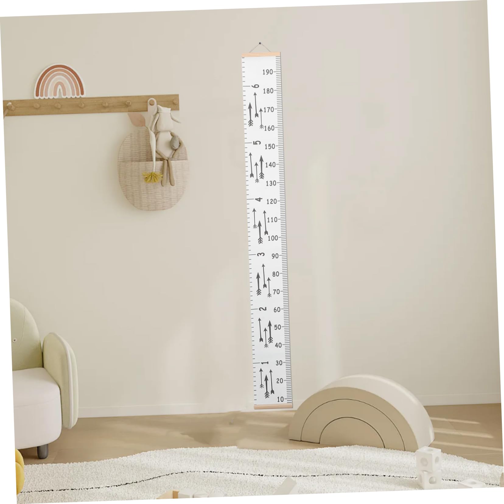 Ciieeo 3St Höhenlineal -Wachstumsdiagramm Messung der Babygröße Höhe Wandlineal kinderzimmer wanddeko Kinderzimmerwanddekoration Maßtabelle für die Wand kinderzimmer Stoff Weiß