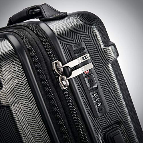 Hartmann Century Deluxe Hardside Expandable CarryOn with Spinner Wheels, Black/Gunmetal4