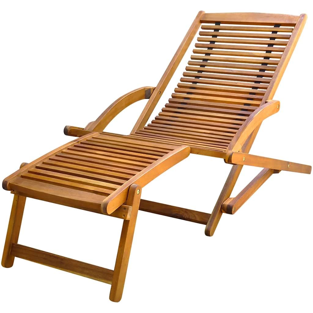 Amazon.com: vidaXL Folding Deck Chair with Extendable