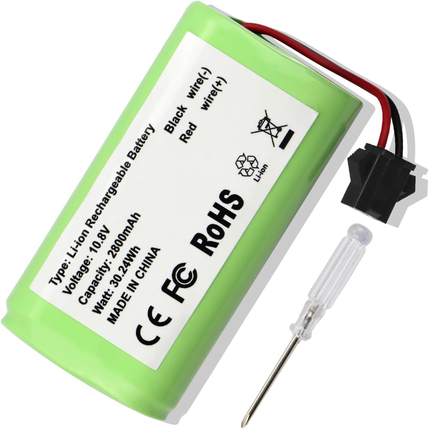 MULS 2800mAh Rechargeable Battery Replacement for Lefant M501 M501B Robot Vacuum Cleaner 10.8V