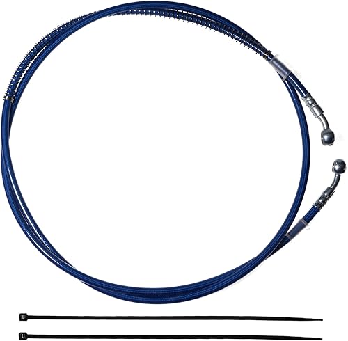 PRO BAT 86" Manguera de línea de manguera de freno hidráulico trenzada para scooter GY6 chino, ATV, Dirt Bike, Go Kart, 10mm extremos Banjo azul