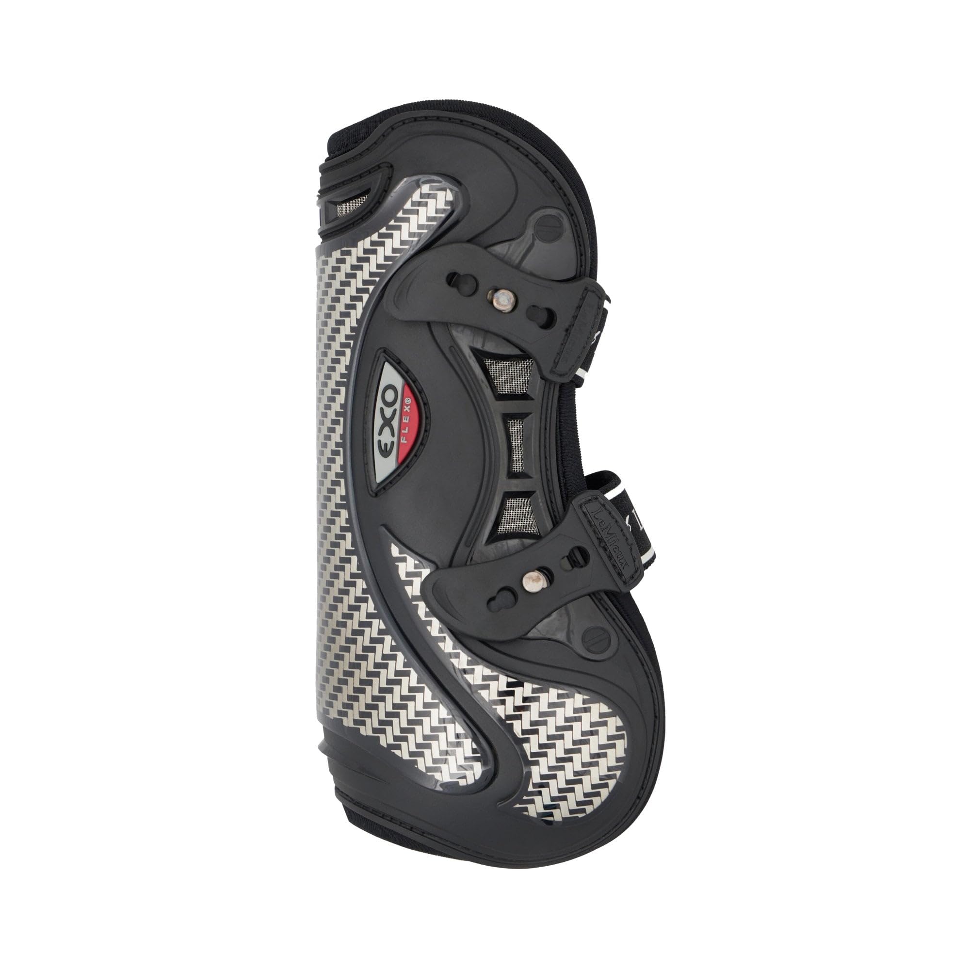 LeMieux Exo-Flex Tendon Boot - Pair of Equestrian Horse Riding Boots - Black/Silver - Large
