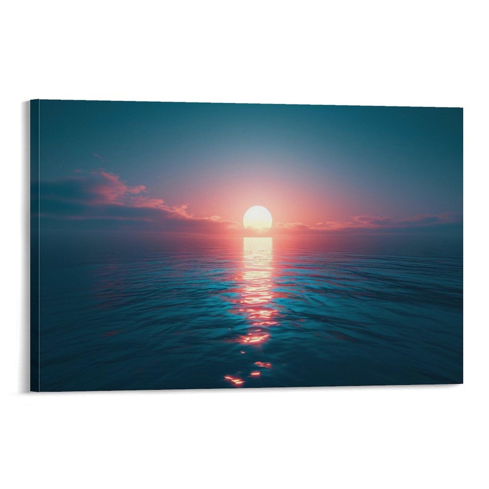 Amazon.co.jp: 絵画 海に沈む夕日海に沈む夕日インテリア 絵画 魅力的