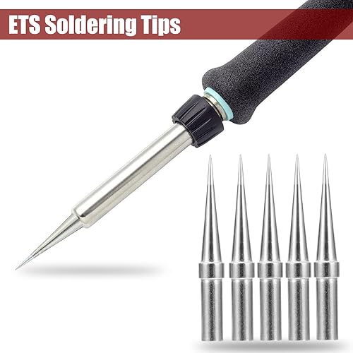Miniatura 3 de Yakamoz Juego de puntas de soldadura ETS, puntas de soldadura de repuesto, puntas de soldadura ET para Weller WE1010NA WES51 WES50 PES51 PES50 WEP70
