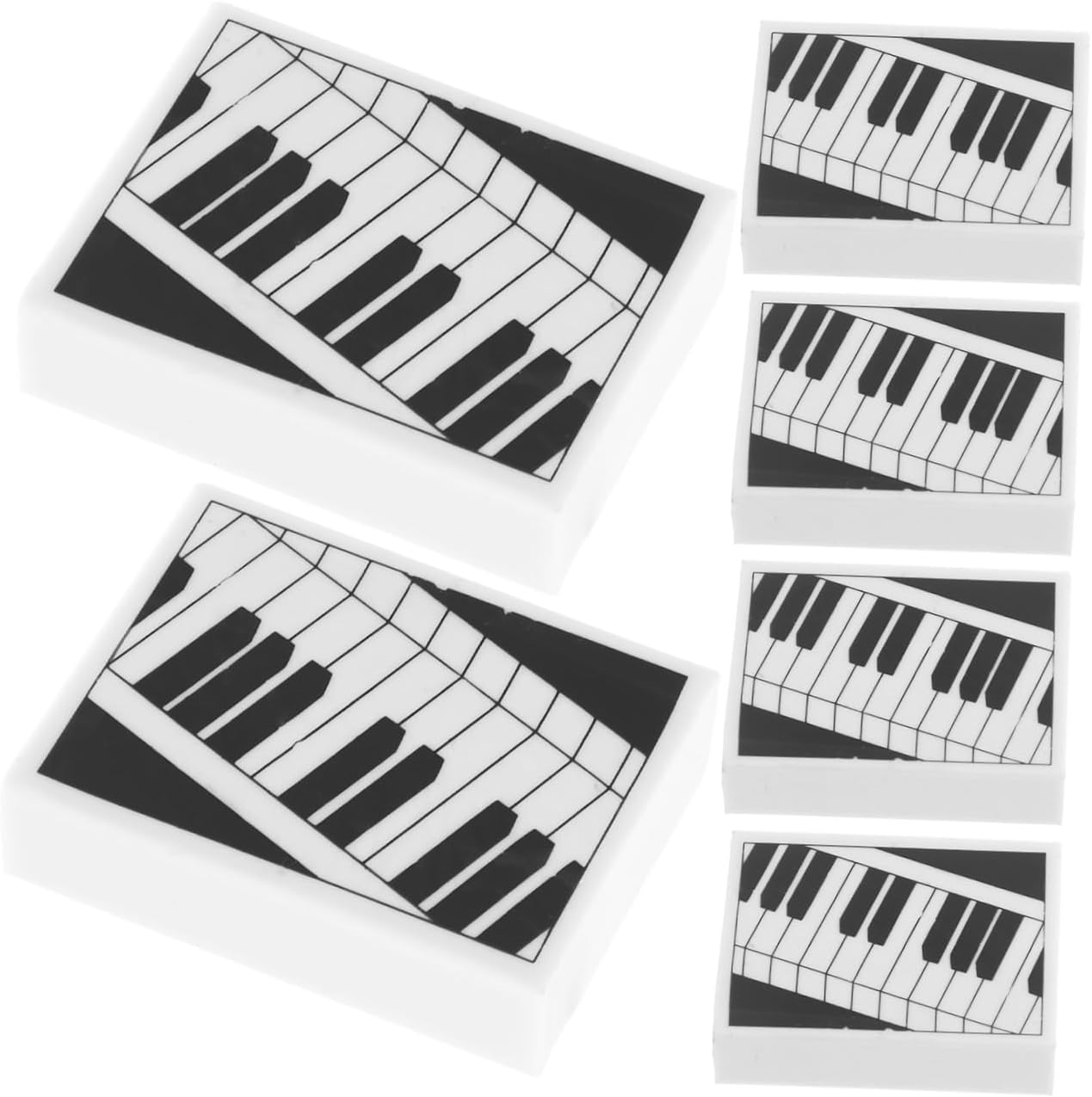 6pcs Piano Note Erasers Creative Cleaning Erasers for Students and Artists Compact and Portable School Stationery Unique Musical Design for Birthday