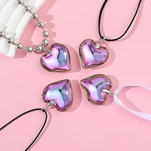 Amazon.com: 925 Sterling Silver Puffy Heart Necklace For