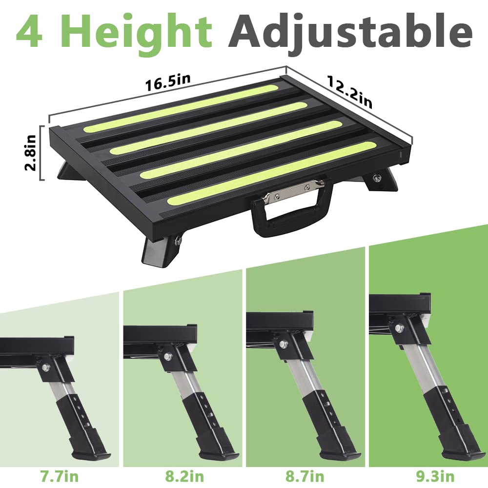 Iron RV Steps, 4-Level Adjustable Folding Step Stool - View #7