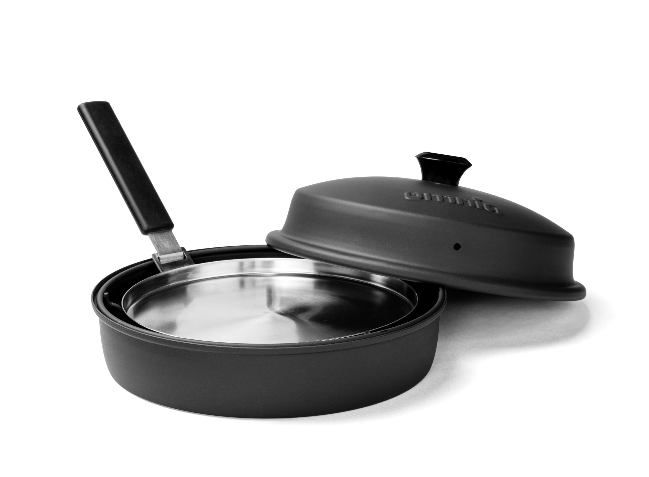 Omnia® Stovetop Pizza Oven – Tragbarer Pizzaofen für den Herd für Camping, Wohnmobil, Wohnwagen, Balkon und Boot – Mobiler Pizzaofen aus Edelstahl – Knusprige Pizza in 8 Minuten