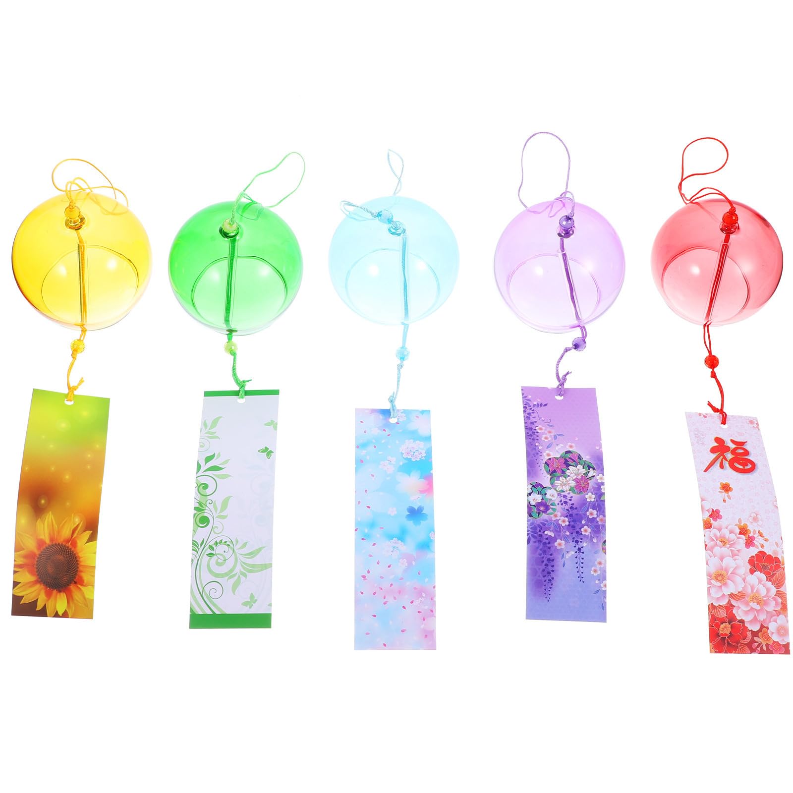 Campanas de viento de vidrio para decoración de jardín en fiestas de verano