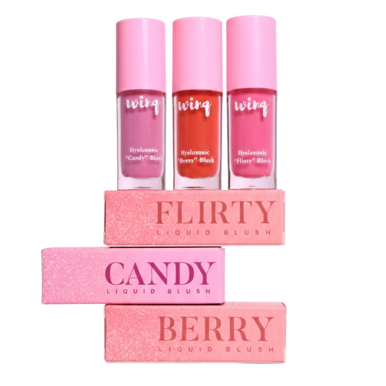 Winq Cosmetics Blush Trio Palette | Flirty, Berry & Candy Shades | 3-Shade Face Makeup Set for Natural to Bold Look