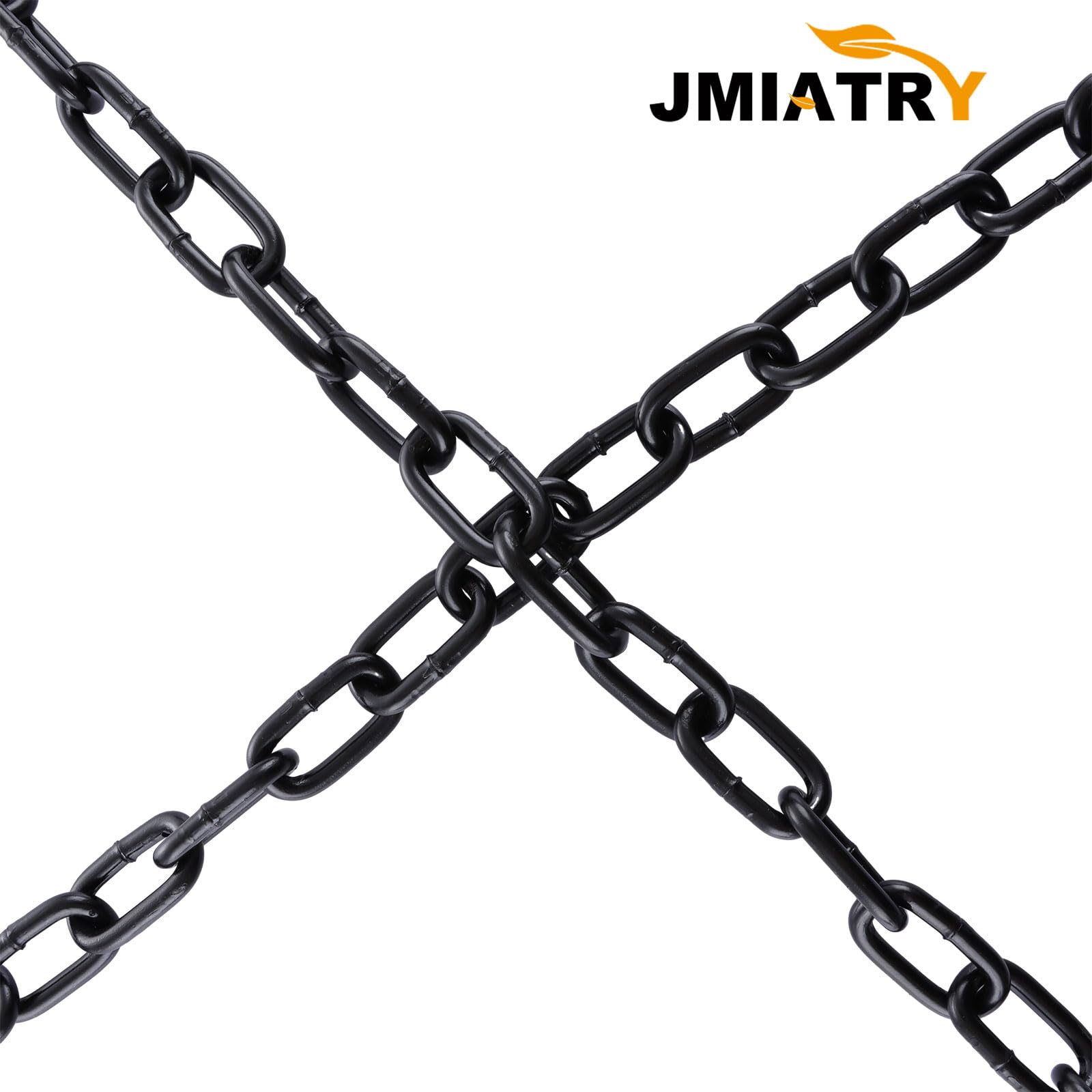 JMIATRY Catena in acciaio inox 304, lunghezza 15 m, maglie resistenti da 5 mm, in acciaio zincato nero saldato, per cancelli di recinzione, porte del garage, catena a battente e serratura di sicurezza