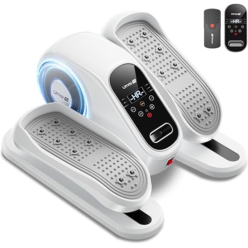 Under Desk Elliptical Machine, Electric Leg Exerciser for Seniors, Quiet & Portable Electric Seated Eclipse Exercise Training Machine with Remote, 12 Speeds & Mute Function, Manual & Auto Mode