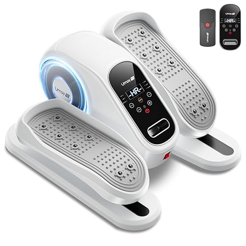 Under Desk Elliptical Machine, Electric Leg Exerciser for Seniors, Quiet & Portable Electric Seated Eclipse Exercise Training Machine with Remote, 12 Speeds & Mute Function, Manual & Auto Mode