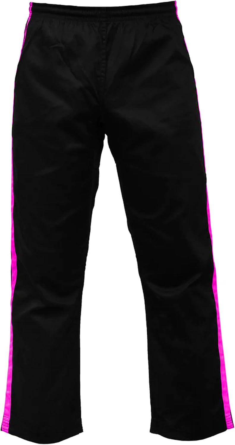 UFG - Martial Arts Striped Karate Pants Cotton & Polyester Blended - Kids Adults Unisex