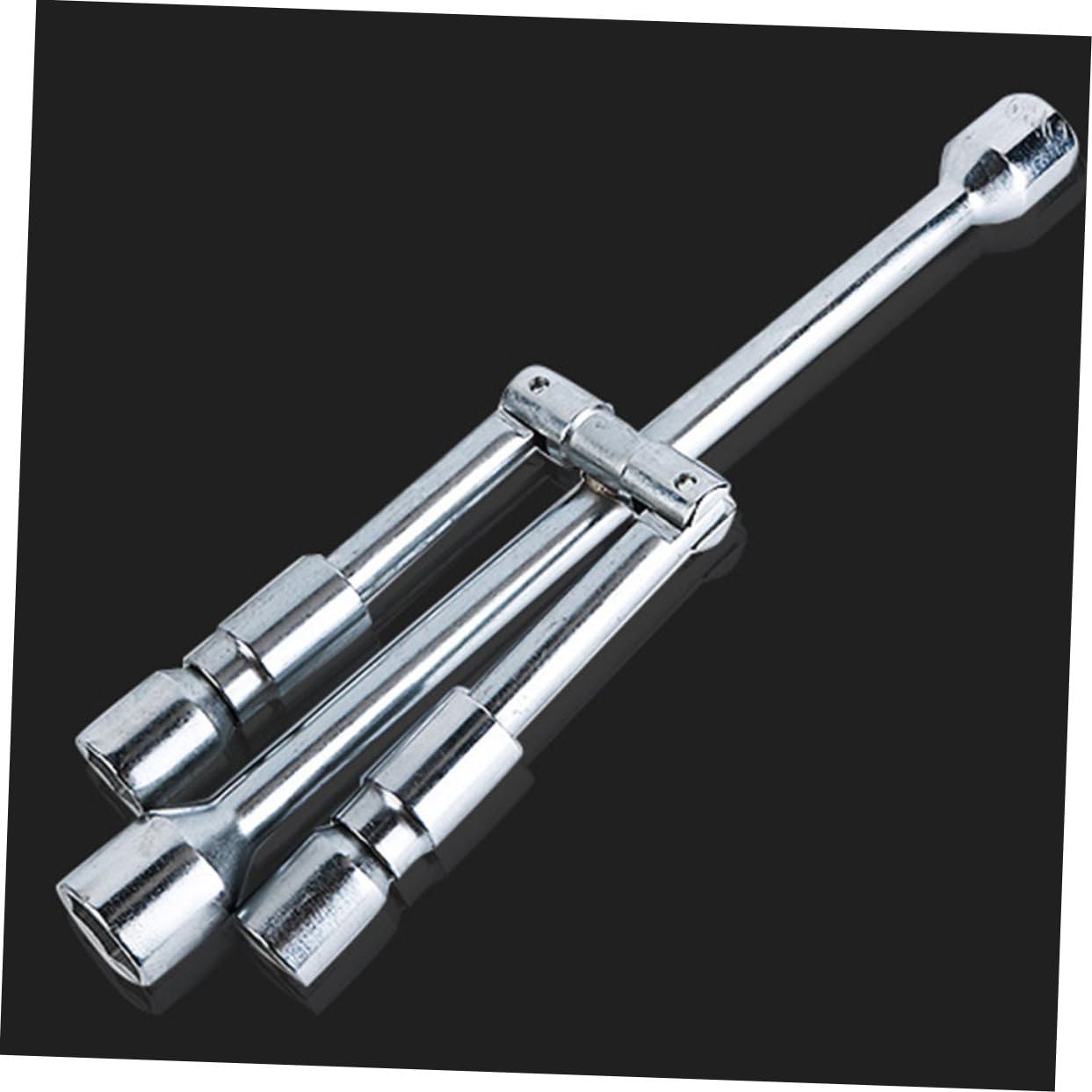 SOESFOUFU Steel Tire Wrench Lug Nut Socket 4-Way Lug Wrench Compact Car Spanner for Cars Suvs