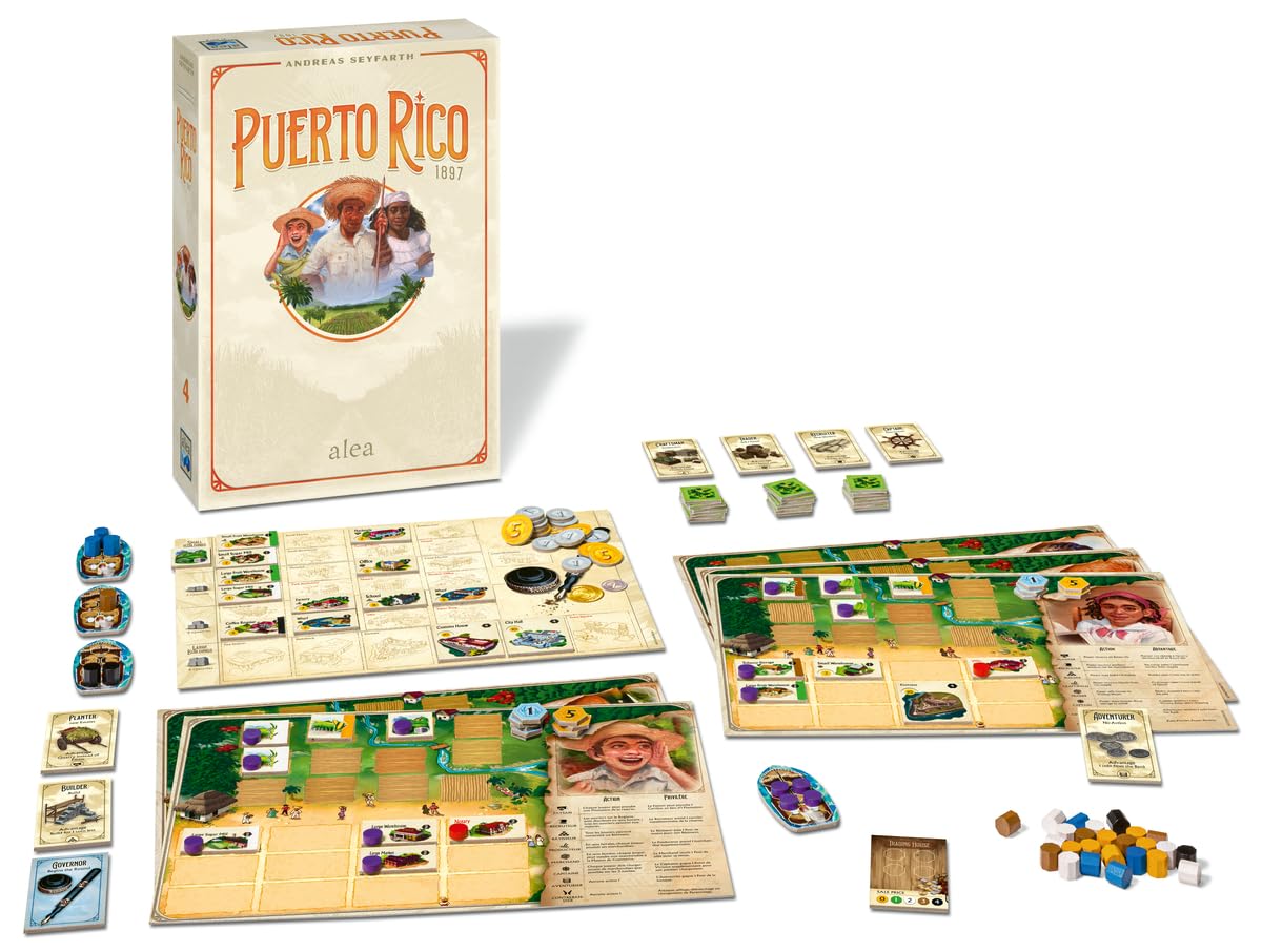 Ravensburger - Puerto Rico 1897 - Andreas Seyfarth - Jeux de société - Aléa - Jeux de stratégie - De 2 à 4 Joueurs à partir de 12 Ans - Mixte - 27348 - (Multilingue – Français Inclus)
