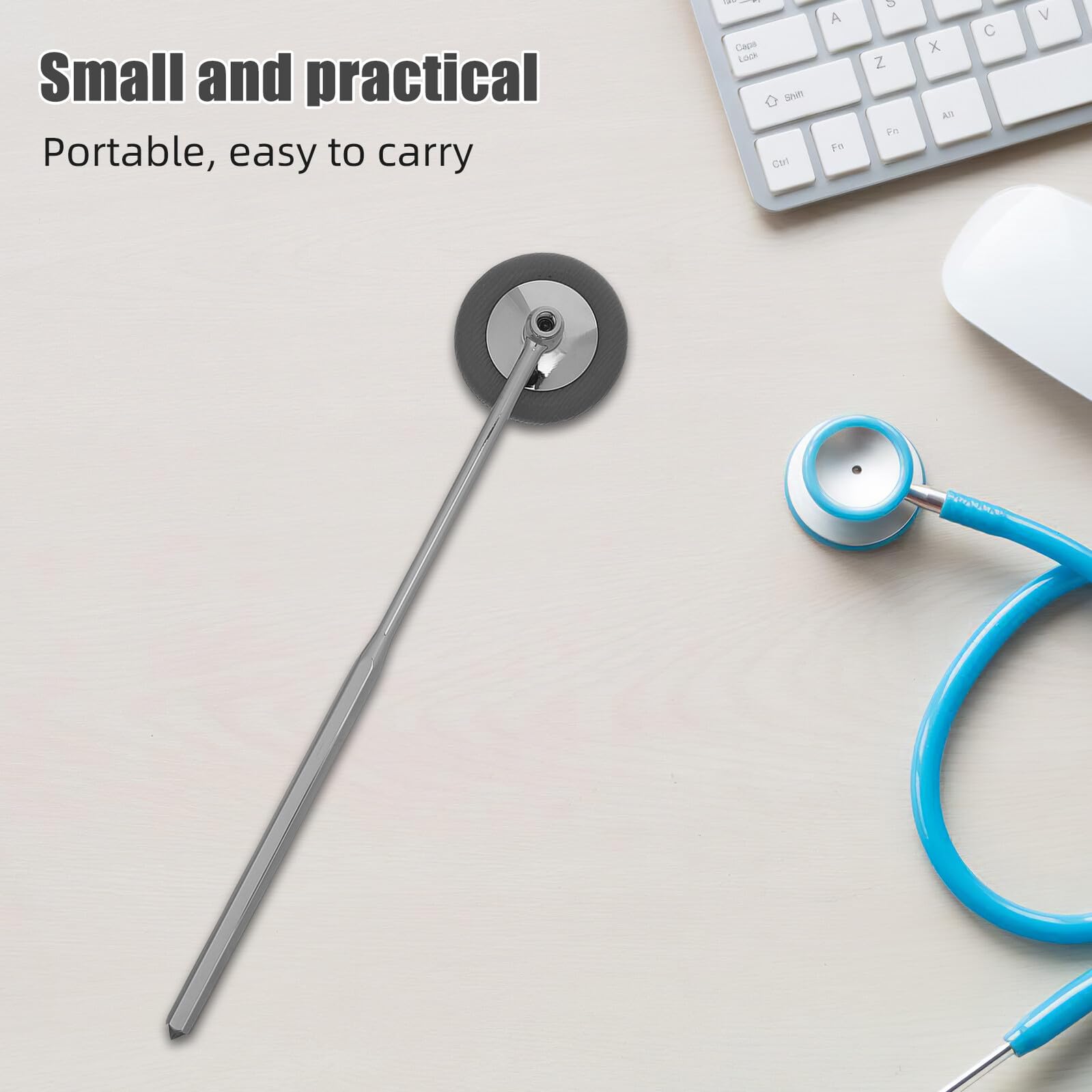 Set 5 Pezzi Martelli Medici Multifunzionali in Metallo Nero Impugnatura Ergonomica, Strumento Diagnostico per Esami Neurologici, Adatto per Studenti di Medicina e Visite Cliniche