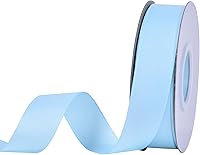 Vista 58 de Rollo de cinta de grogrén sólido YAMA de 5/8 pulgadas - 25 yardas para cintas de envolver regalos, blanco