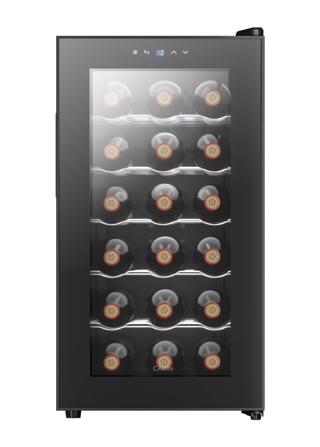 Cavin Cantinetta vino piccola Tundra Collection 18 Nero - 5 eleganti ripiani e spazio per fino a 18 bottiglie - termoelettrico - design moderno e raffinato